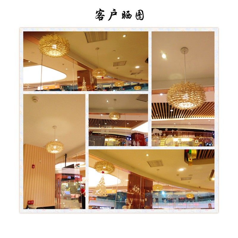 赶灯荟现代创意个性田园藤艺吊灯鸟巢阳台卧室复古火锅店灯具,淘宝优惠券,粉丝福利购,淘宝优惠卷