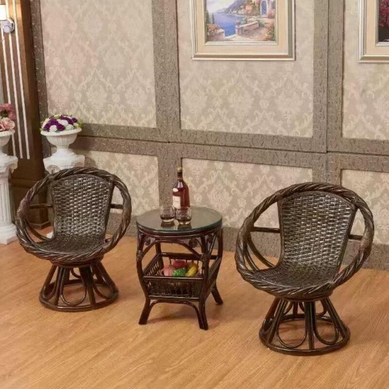藤椅三件真藤阳台椅客厅茶几桌椅旋转椅单人藤椅靠背椅,淘宝优惠券,粉丝福利购,淘宝优惠卷