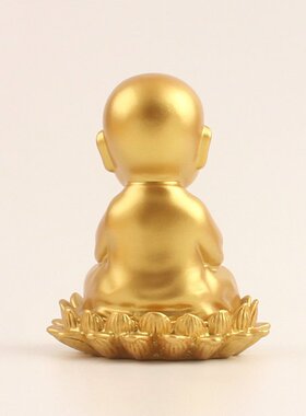 厂家直销小和尚莲花座小童子摆件汽车摆件地藏菩萨树脂工艺品摆件