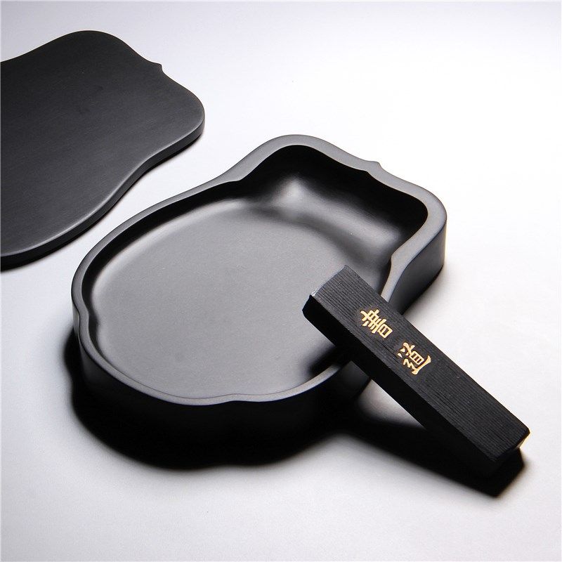 正宗歙砚老坑 带盖素意砚 天然黑龙尾砚台文房书法小楷礼品砚,淘宝优惠券,粉丝福利购,淘宝优惠卷