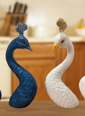 孔雀头模型网红开业婚礼花篮花束花艺酒店餐桌摆盘装饰吉祥喜庆