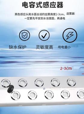 大雾量水池造雾器喷雾景观烟雾超声波十头雾化板头鱼池起雾水雾器
