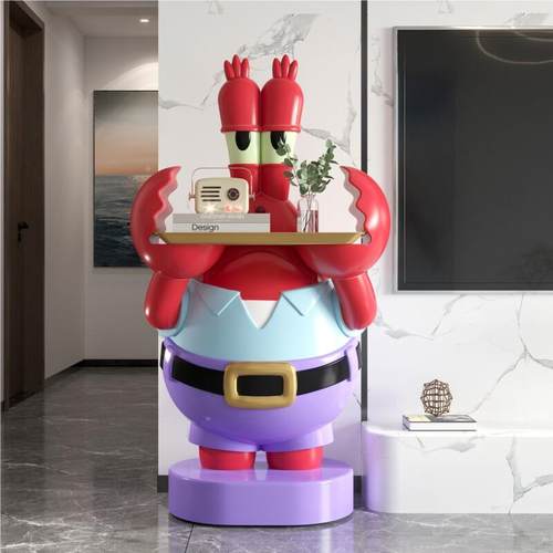 海绵宝宝模型电视柜旁边装饰品创意床头迎宾玄关落地大型摆件大号 - 图2