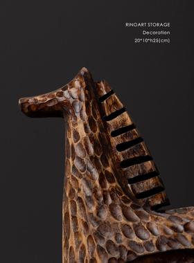 若奈非洲木雕动力手工野马家居艺术饰品黑金标签有限公司自习室