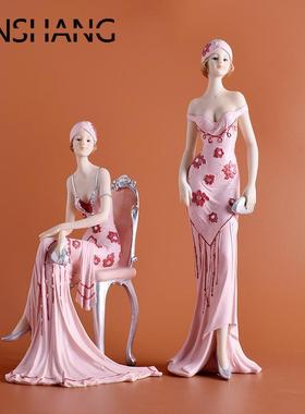 欧式女郎时尚美女摆件家居装饰品客厅酒柜玄关软装摆设结婚礼物