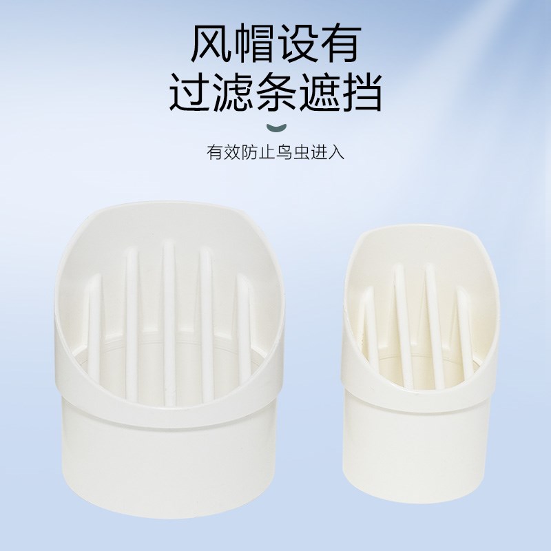 油烟机止回阀小口径穿墙风帽160软管防蚊虫防鸟罩PVC管180止逆阀 - 图2