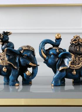 创意家居酒柜装饰品大象摆件简约客厅电视柜软装摆设乔迁结婚礼物