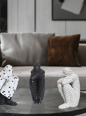 简约创意客厅电视柜摆件售楼处样板间软装饰品玄关酒柜办公室雕塑