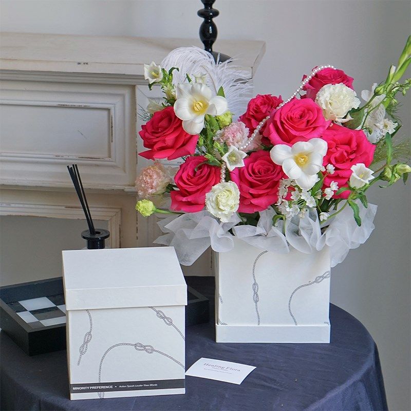 情人节高定礼盒玫瑰花束套二花盒鲜花伴手礼装饰花艺礼物包装盒,淘宝优惠券,粉丝福利购,淘宝优惠卷