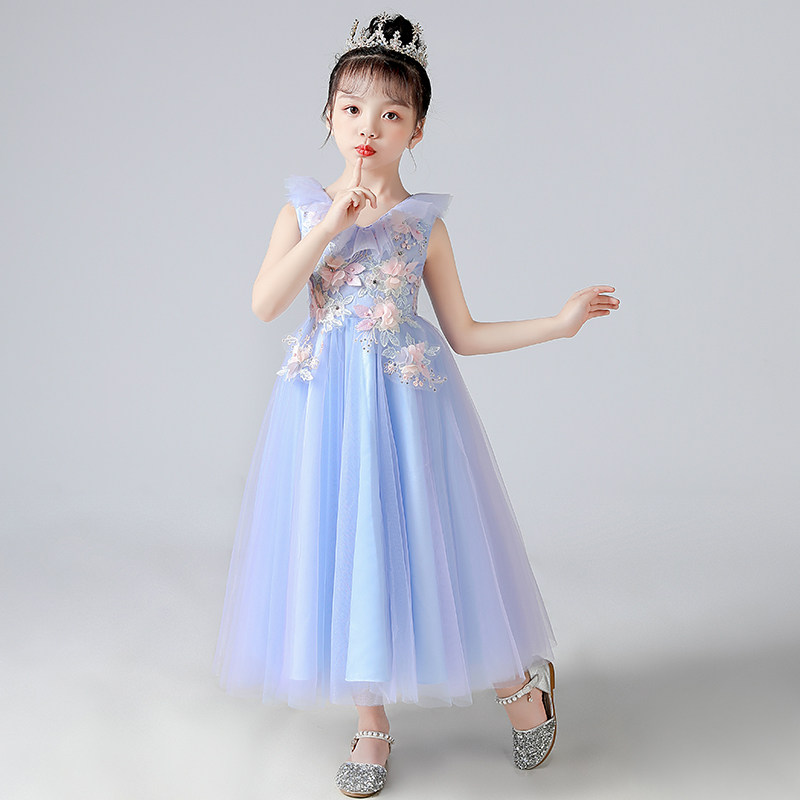 女童生日礼服公主裙高端花童婚礼小女孩主持人儿童钢琴演奏演出服,淘宝优惠券,粉丝福利购,淘宝优惠卷