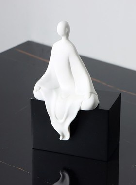 新中式样板间玄关书房饰品摆件骑马人物无相佛手装饰摆设搭配组合