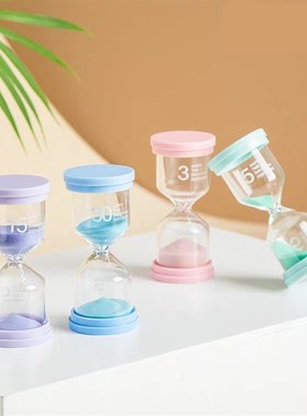 新品沙漏计时器儿童吃饭刷牙时间20分钟一小时学生开学礼物流沙瓶