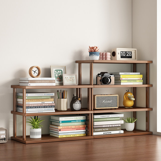Desktop storage rack desk bookshelf office workstation multi-layer storage household desk countertop small water cup rack
