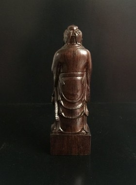 越南沉香木雕 孔子 雕像人物摆件孔夫子像家居客厅装饰木质工艺品