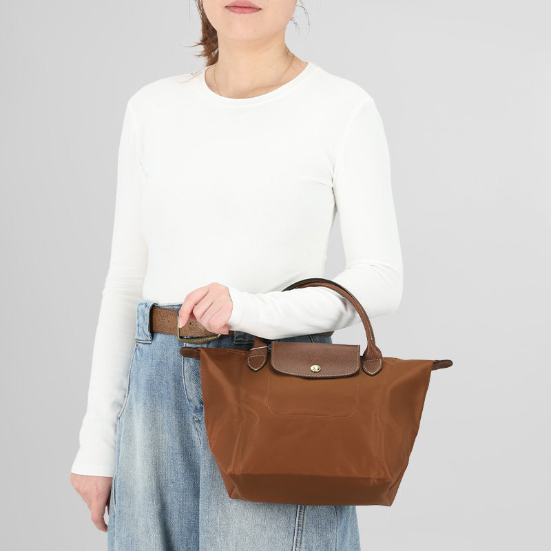 【自营】LONGCHAMP/珑骧女士小号短柄可折叠饺子托特包手提包1621