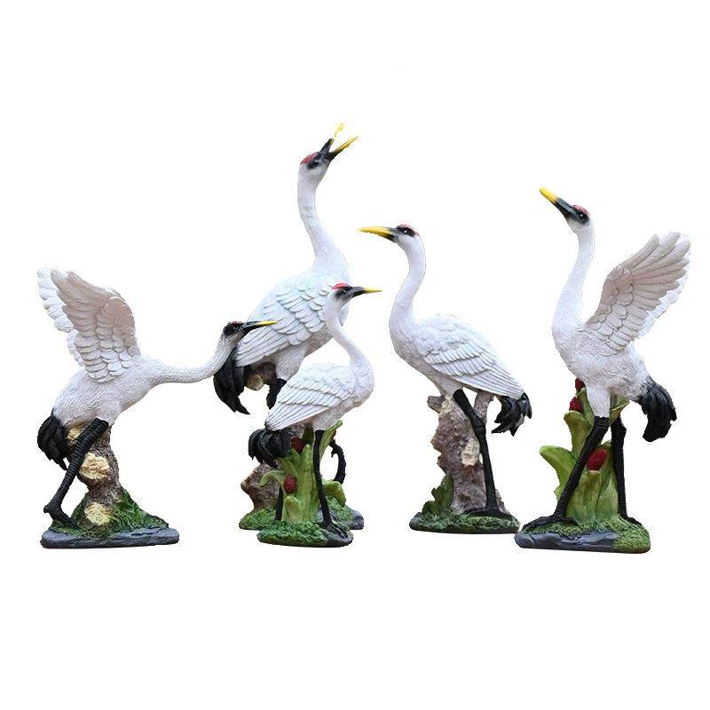 园花件庭院户院子假XJO山鱼池装饰造景摆件外彷真仙鹤摆树脂动物,淘宝优惠券,粉丝福利购,淘宝优惠卷