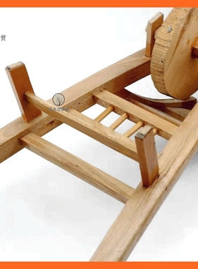 手工实木鸡公车手推车小号儿童玩具道具木制复古榫卯中式摆件