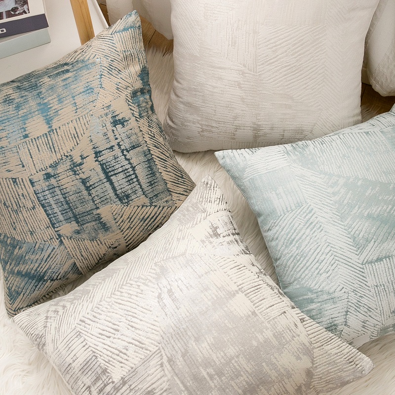 沙发抱枕套2022新款长方形厚款55x55cm靠垫套子不含芯看电视靠枕 - 图2