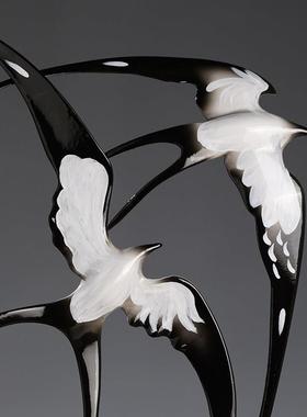 新中式燕子摆件客厅高级感艺术玄关高端大气中古风家居创意装饰品