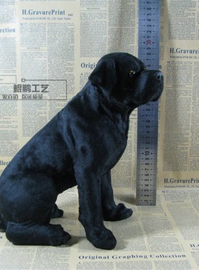 仿真狗猎犬黑狼狗动物狼狗名犬展厅家居农场装饰品展览