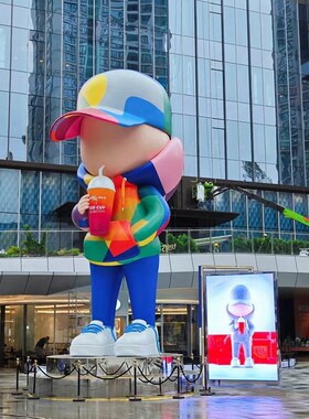 玻璃钢大型卡通人物雕塑定制商场公园步行街彩绘落地景观美陈