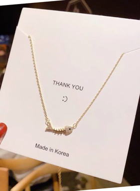 2025新款轻奢微镶鱼骨锁骨链女