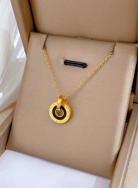 简约百搭钛钢双环不掉色锁骨链