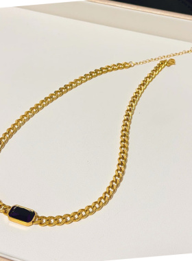 欧美ins风钛钢粗链条项链