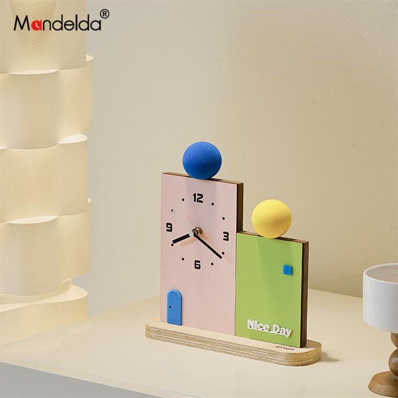 ndld现代创意办公桌面时钟卧室房间家居客厅座钟装饰礼品,淘宝优惠券,粉丝福利购,淘宝优惠卷
