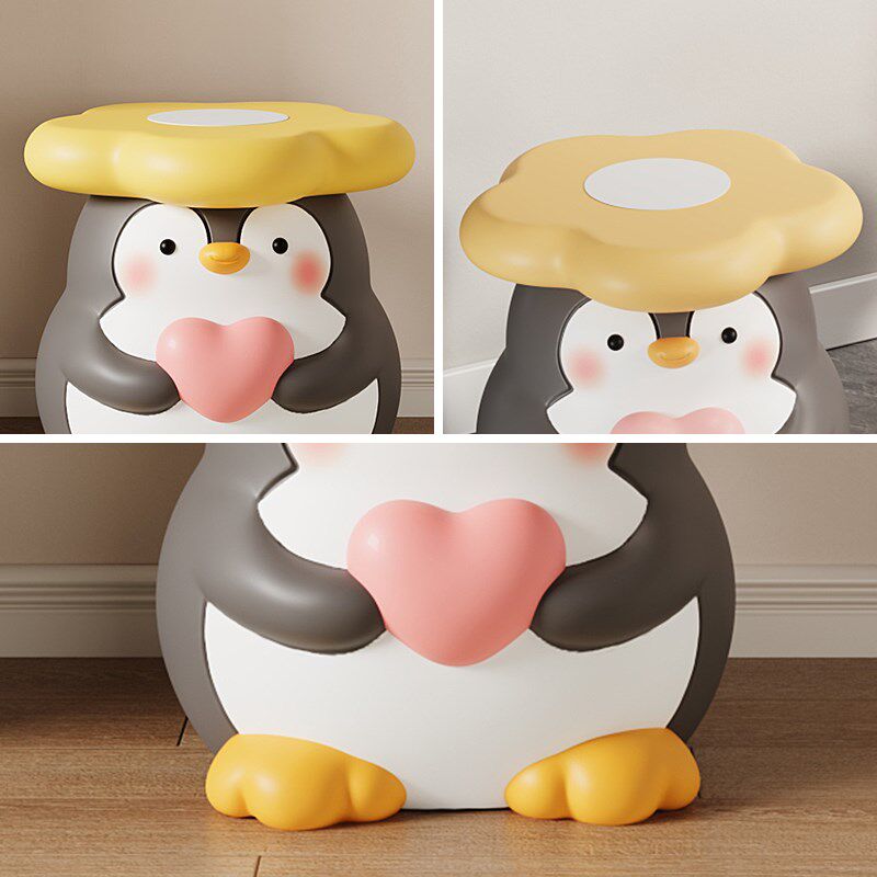 可爱企鹅换鞋凳家用门口入户进玄关创意卡通动物小凳子儿童穿鞋凳,淘宝优惠券,粉丝福利购,淘宝优惠卷