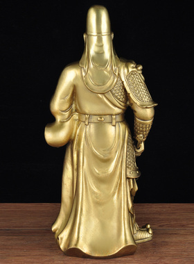 铜关公摆件关二爷招财家居关羽铜像客厅玄关装店铺开业乔迁礼品