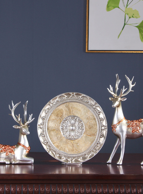 一鹿有你玄关酒柜摆件客厅招财鹿圆满乔迁礼品餐边柜搭配饰品