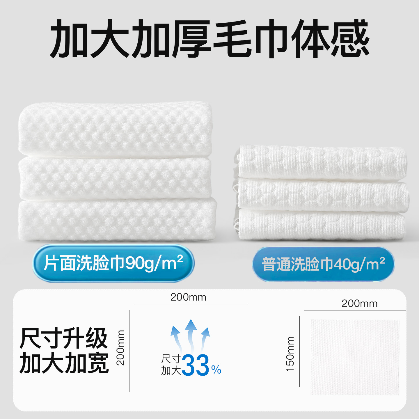 片面一次性洗脸巾悬挂式加厚加大珍珠纹抽取式母婴洗脸卸妆洁面巾