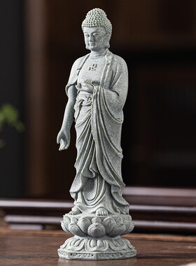 新中式阿弥陀佛保平安佛像摆件大势至菩萨观音鱼缸造景桌面装饰品