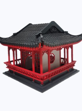古代建筑模型 中国风拼装模型中式亭子 江南苏州园林楼阁园林墙