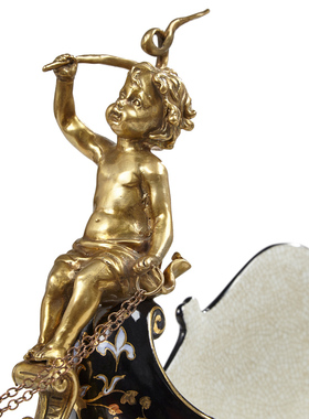 欧式美式装饰纯铜酒架果盘黑色复古高档奢华果碗客厅酒柜玄关摆件