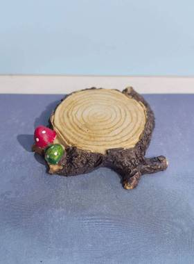 迷你模拟小木桩桥树脂饰品微景观装饰沙盘盆景攀爬宠物鱼缸潜水景