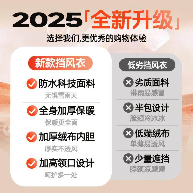 电动车挡风被冬季加绒加厚电瓶摩托骑车防寒服防水保暖冬款挡风衣,淘宝优惠券,粉丝福利购,淘宝优惠卷