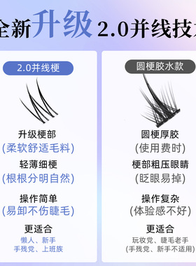 丝绒小猫免胶免卸假睫毛