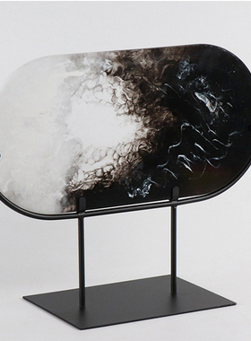 新中式水墨意境摆件客厅玄关电视柜工艺品摆设样板房酒店书房软装