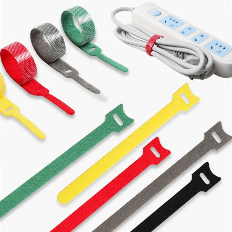 自粘魔术贴扎带数据线整理收纳带捆绑带耳机线材理线带神器绕线器 - 图1