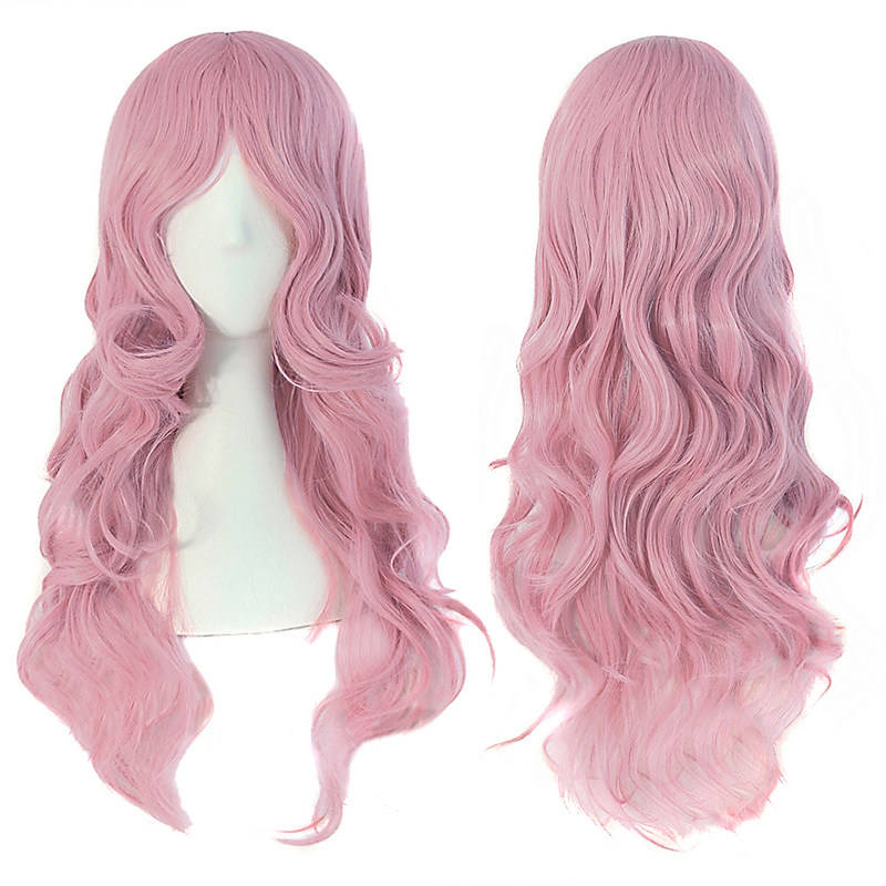 潼漫 cos假发女长卷发大波浪60cm藕粉色高温丝全头套长发动漫假毛,淘宝优惠券,粉丝福利购,淘宝优惠卷