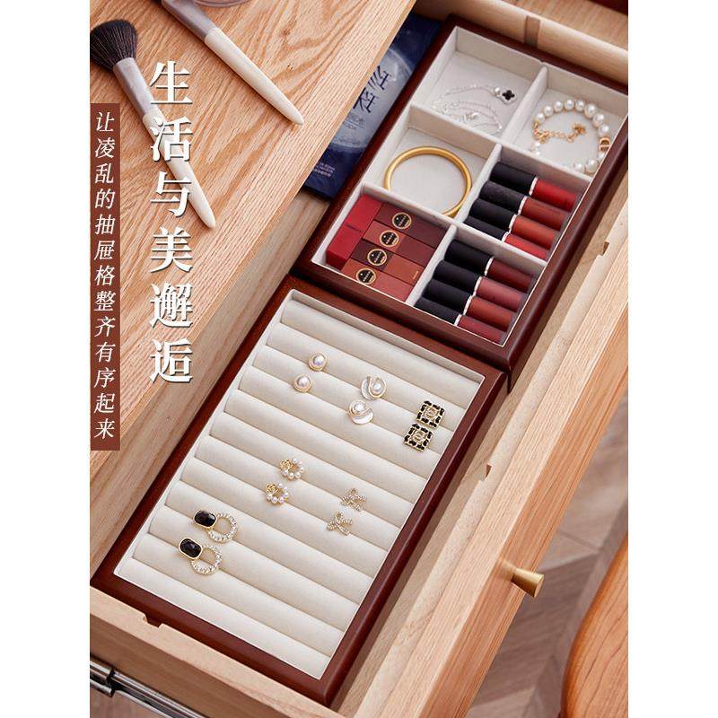 采购产品首饰盒，戒指盒，样品展示盒，项炼，耳环，木制珠宝托盘 - 图3
