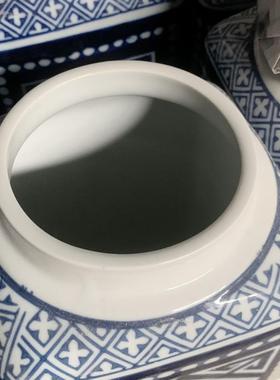 新中式青花瓷陶瓷水培花瓶插花装饰储物罐摆件客厅桌面青花瓷复古