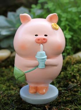 创意个性可爱小猪摆件车载车内汽车上家居装饰品送男女友生日礼物