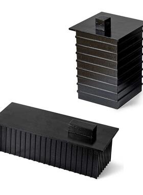 现代轻奢天然大理石收纳盒样板间售楼处酒店会所桌面摆件软装饰品