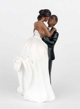 蛋糕人偶 新郎新娘树脂蛋糕装饰 烘焙配饰 婚礼现场道具