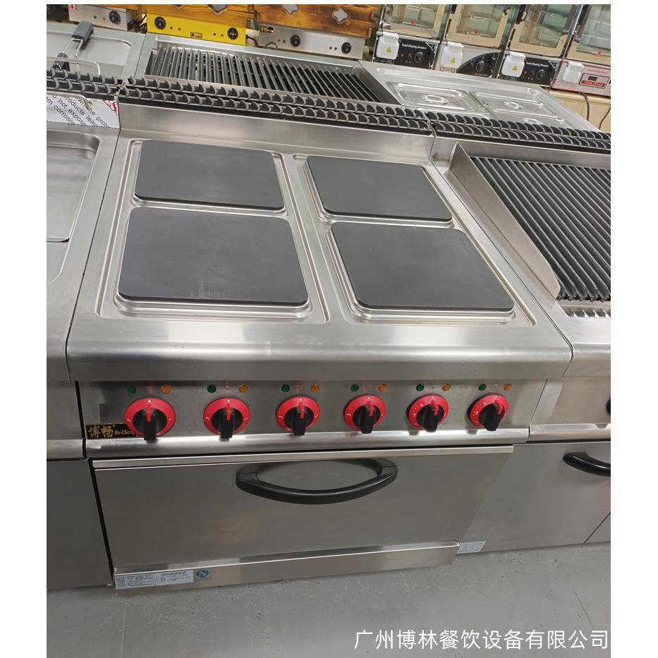 电四头煮食炉连焗炉商用大型厨房方形煲仔炉炖汤焖饭带烤箱船上用 - 图2