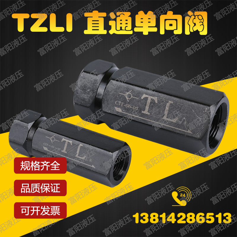 TZLI台企管式直通单向阀CIT-02/03/04/06/08液压油压止回阀止逆阀 - 图1
