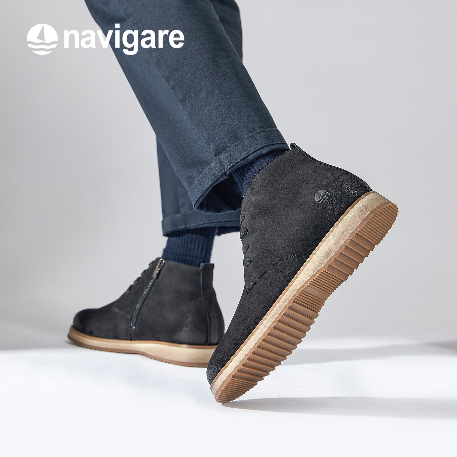 Navigare Italian small sailing Chelsea boots 2026 spring and summer new men's shoes comfortable and handsome Martin boots